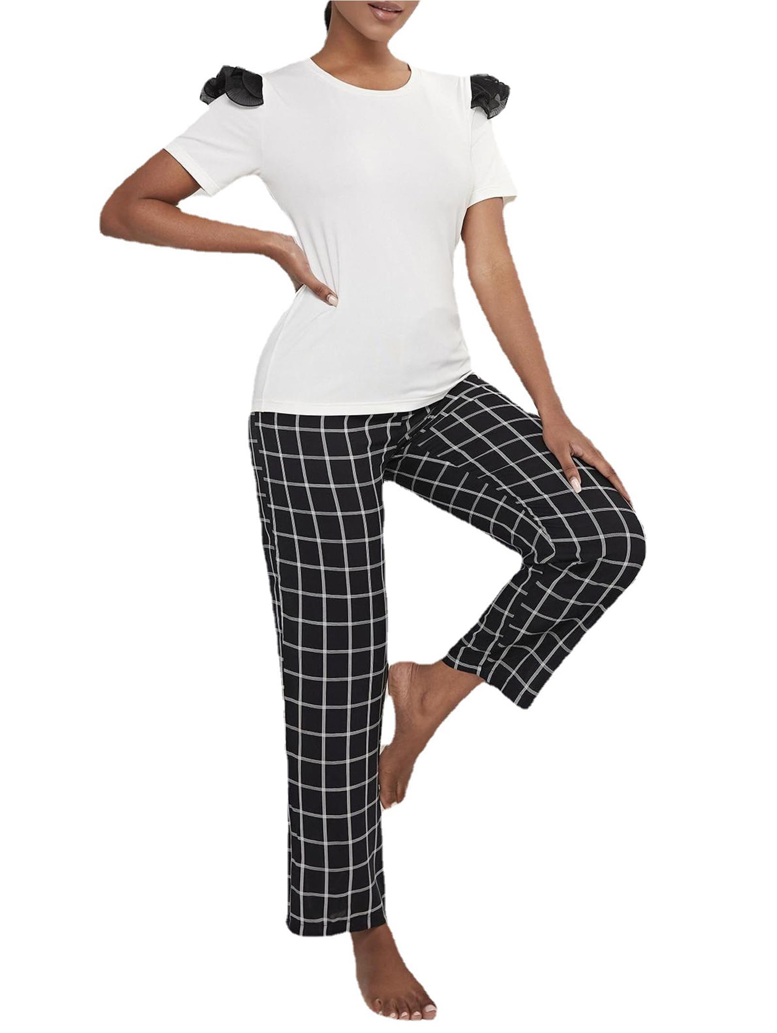 Pyjama femmes ensemble manches courtes pour des soirées cocooning - 8