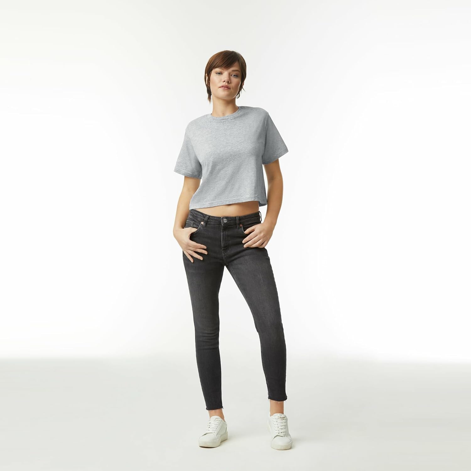 American Apparel Women's Fine Jersey Boxy Style G102 T-Shirt (2-Pack) - Image 3