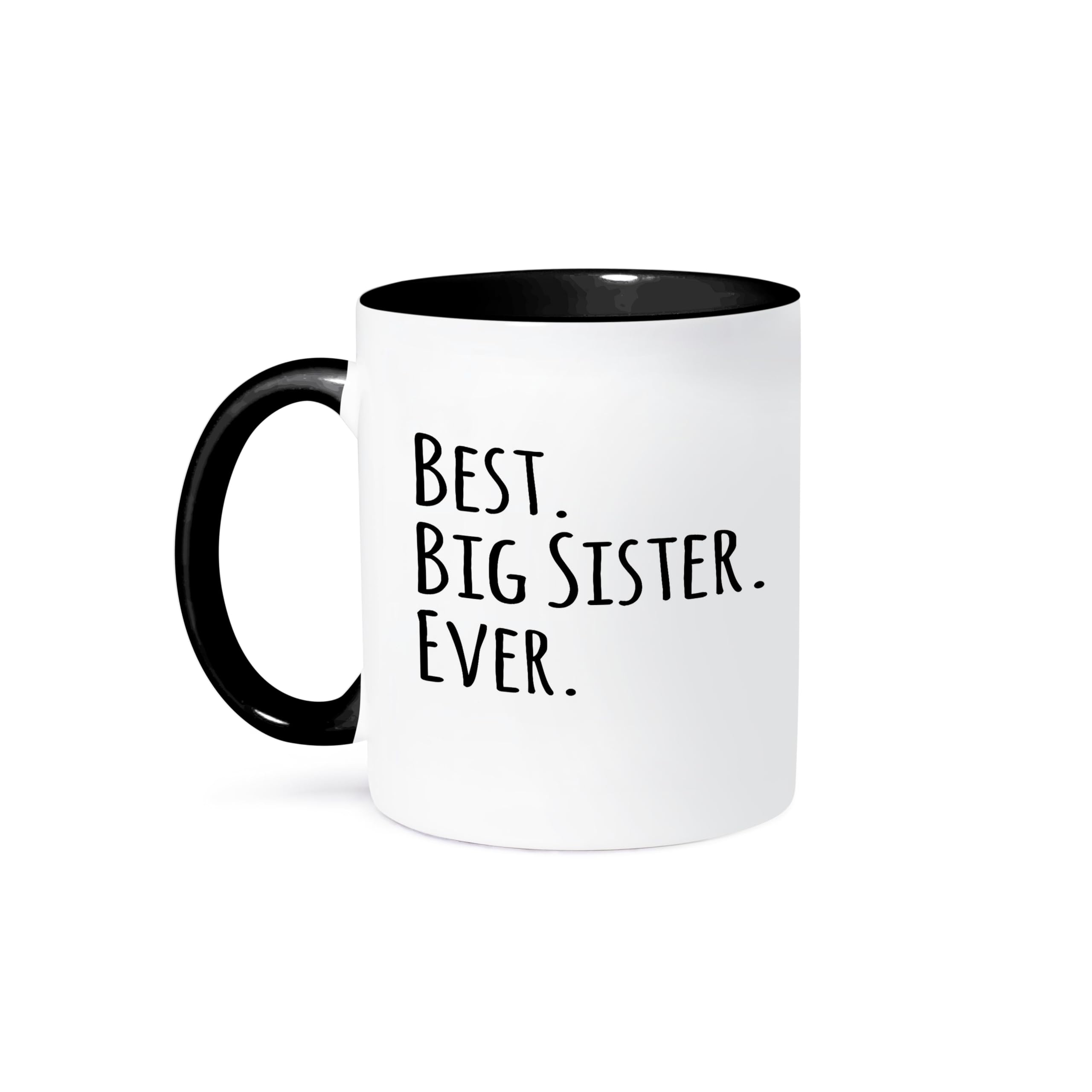 3dRose Best Big Sister Ever Mug, 11 oz, Black