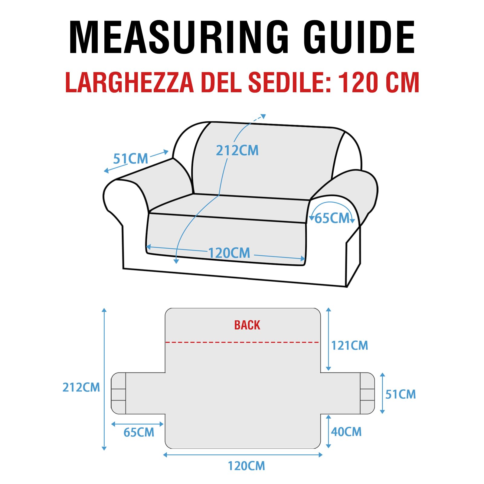 BellaHills 100% Impermeabile Copridivano 2 Posti - Copri Poltrona con Braccioli- Antiscivolo - Antimacchia Copri Divano, Copridivano moderno, Seduta 120cm, Ninfea