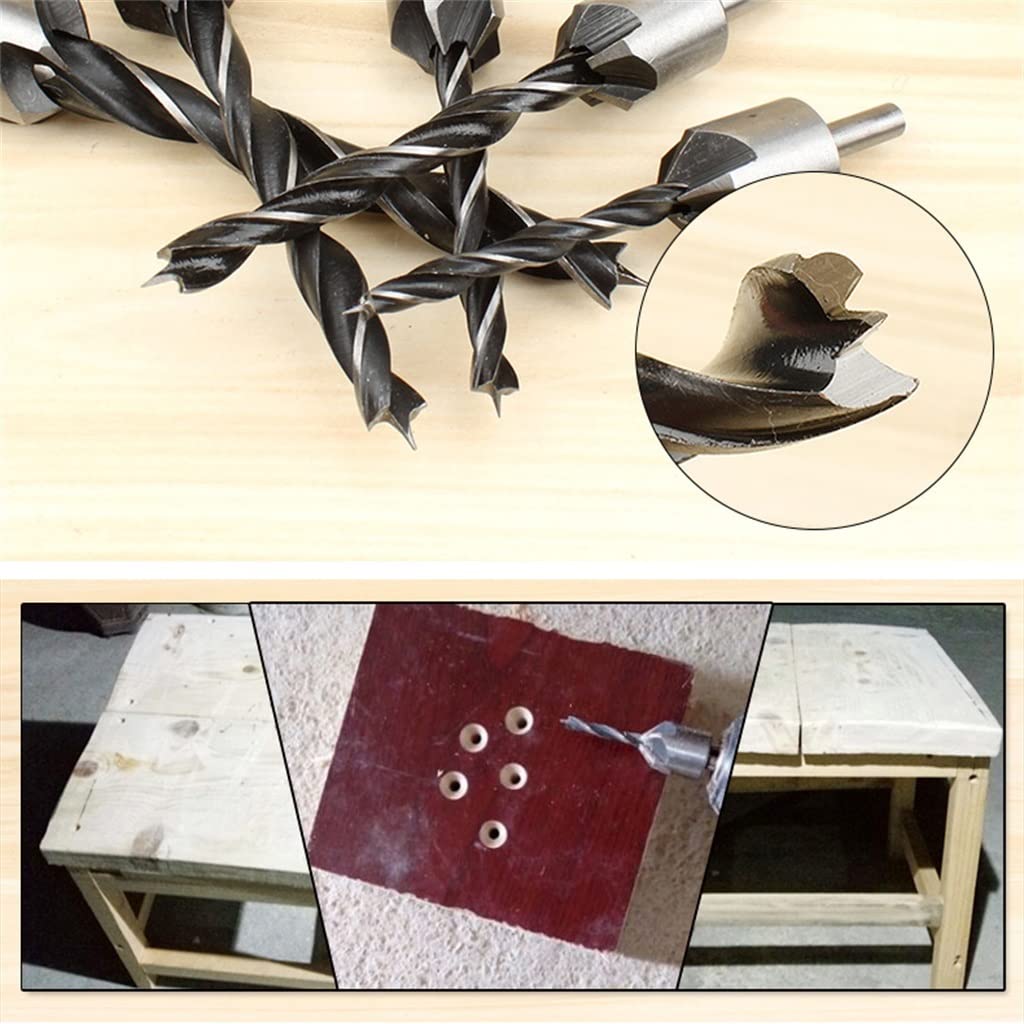 Countersink Drill Bit Set Power Tools Accessories, with Hex Key for Plastic, Woodworking Tool by Power Drill, for Wood Drilling or Woodworking Chamfer (4/Pcs7Pcs,3-10mm) (Color : B)