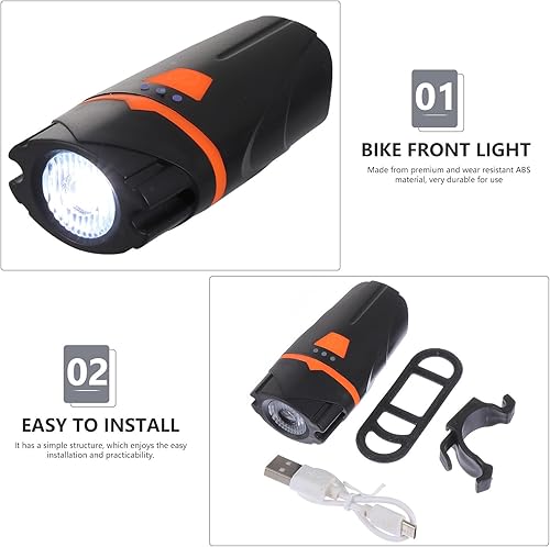 Miniatura 4 de USB Rechargeable Bike Front Light Super Bright Headlamp with Modes for Mountain Cycling and Commuters