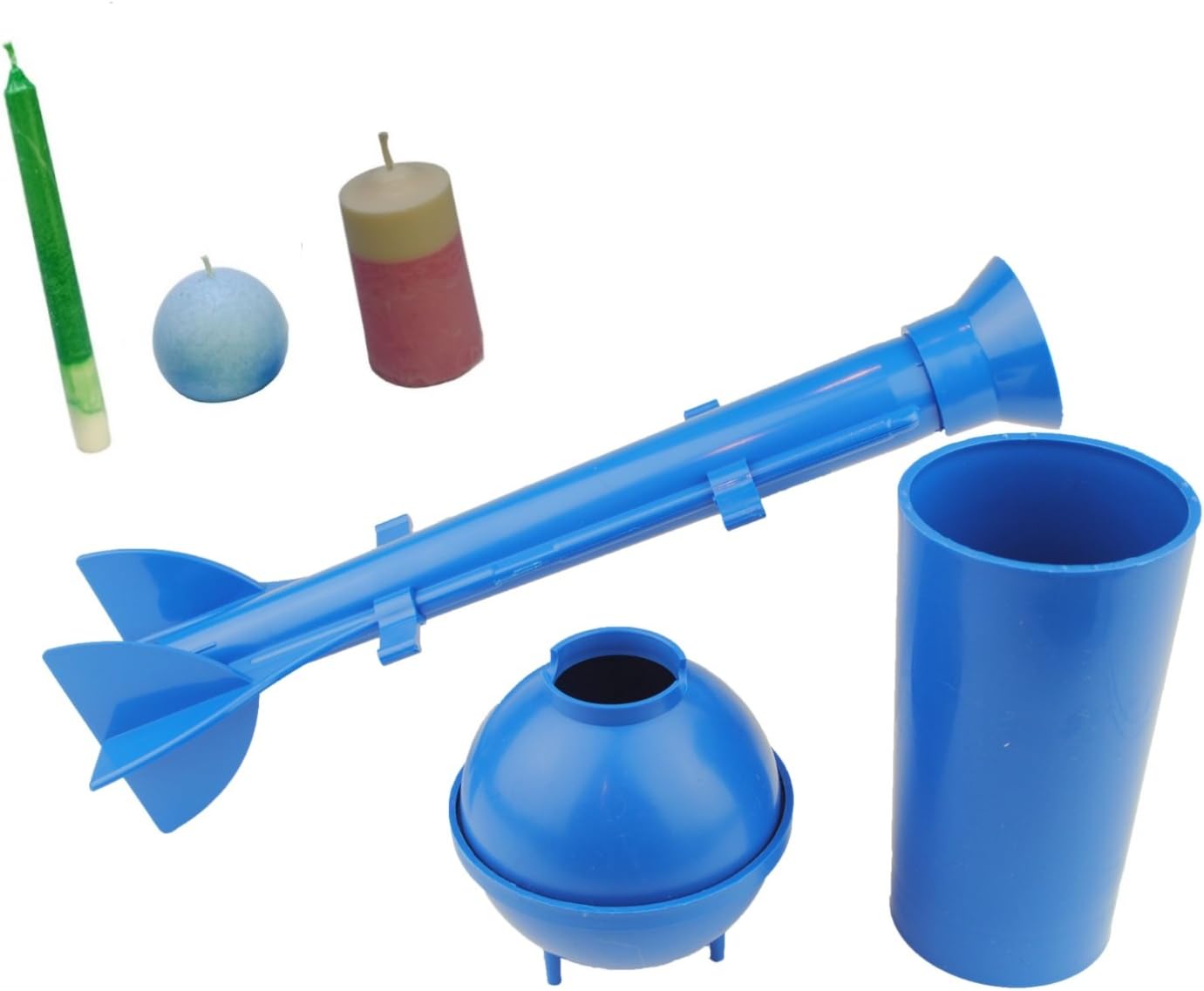 Proops Set of 3 Candle Moulds. Sphere, Rocket and Pillar Candle Making Set. (S7289) Free UK Postage