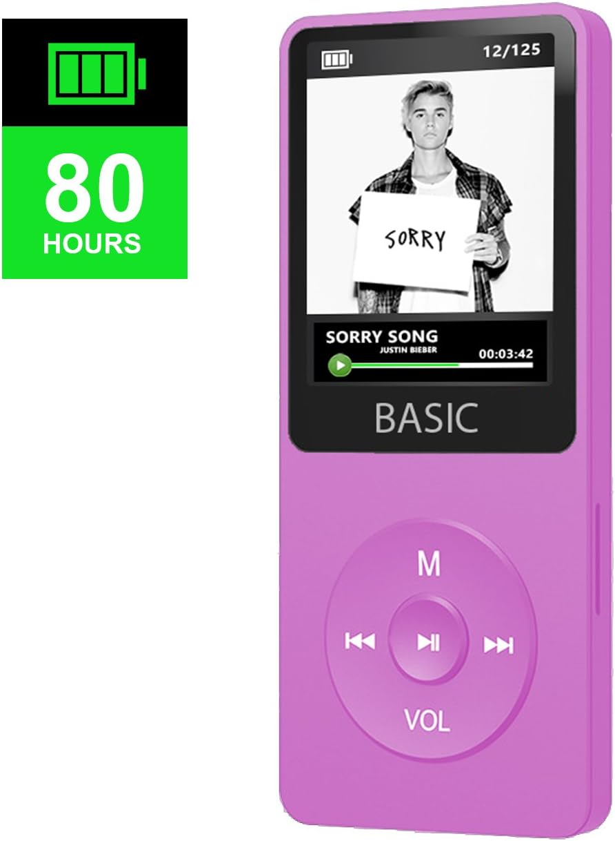 SAMVIX Basic MP3 Player 4GB, Voice Recorder, Kosher MP3 Players Without Radio, NO