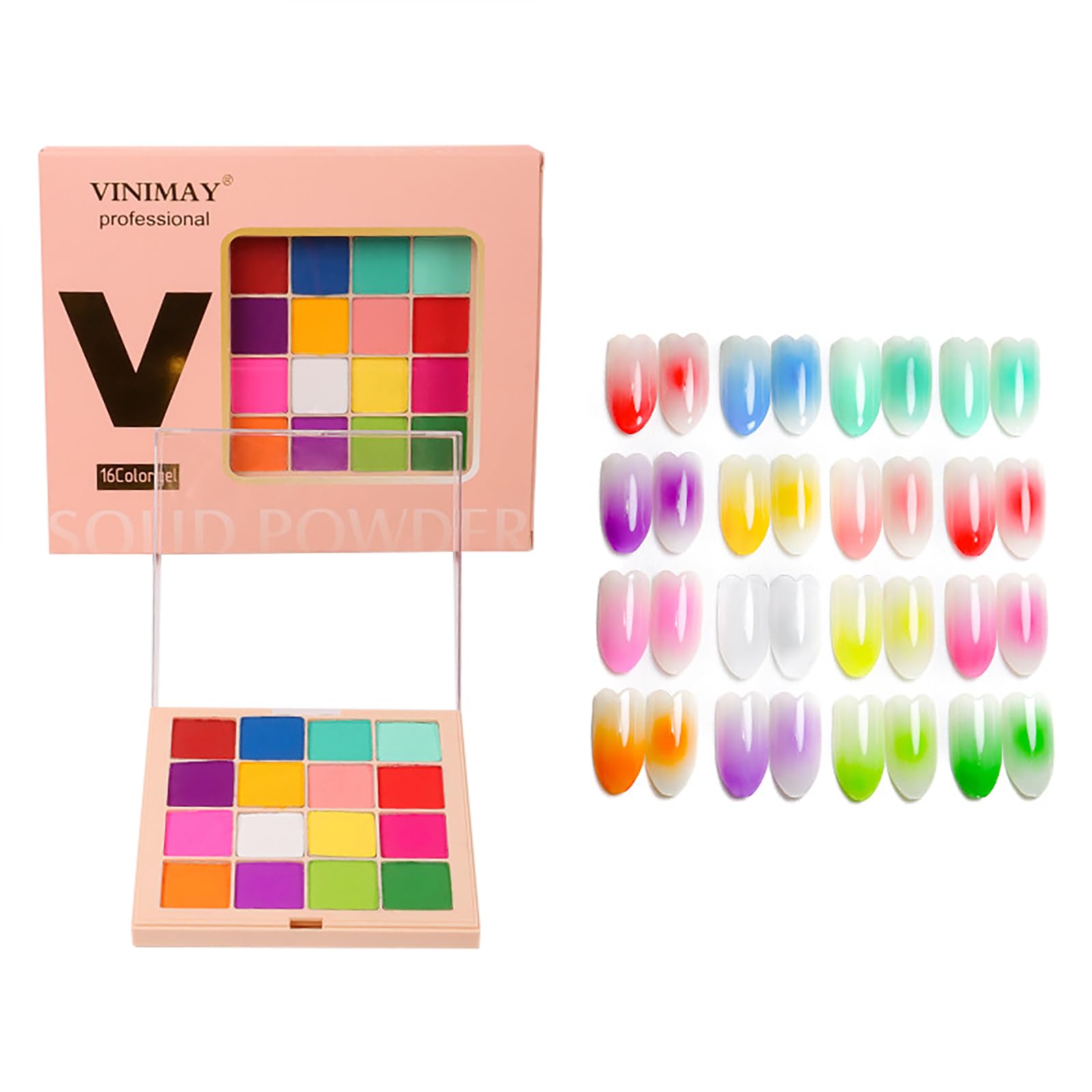 Palette di pigmenti per unghie, polvere per unghie cromata, glitter per nail art, effetto specchio metallico, pigmento olografico Aurora, polvere per unghie ombré per nail art, resina(03)
