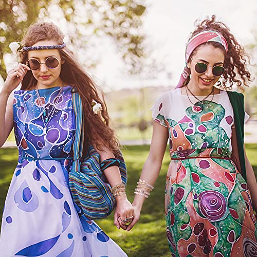 Sailimue 6 Sets Bohemian Stackable Bead Bracelets For Women Multicolor Stretch Beaded Tassel Bracelets Layered Bead Adjustable Bracelet Pink Black Turquoise Stretch Bracelets #TOP3