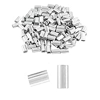 Vista 6 de Luomorgo 200 unids 1/16 "manga de lazo de crimpado de aluminio, mangas de cuerda de alambre, bucles de virola de cable, manga de crimpado de cable