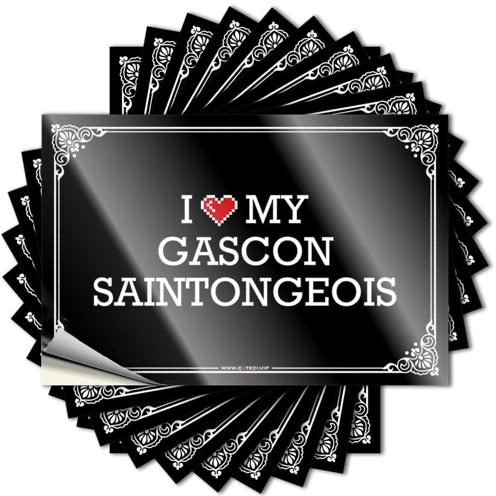 Men, Decal Funny Window Quote Stickers, Small No Residue Decals for Luggage | Darts Party Favor Custom I Love My Gascon Saintongeois(12X18CM)