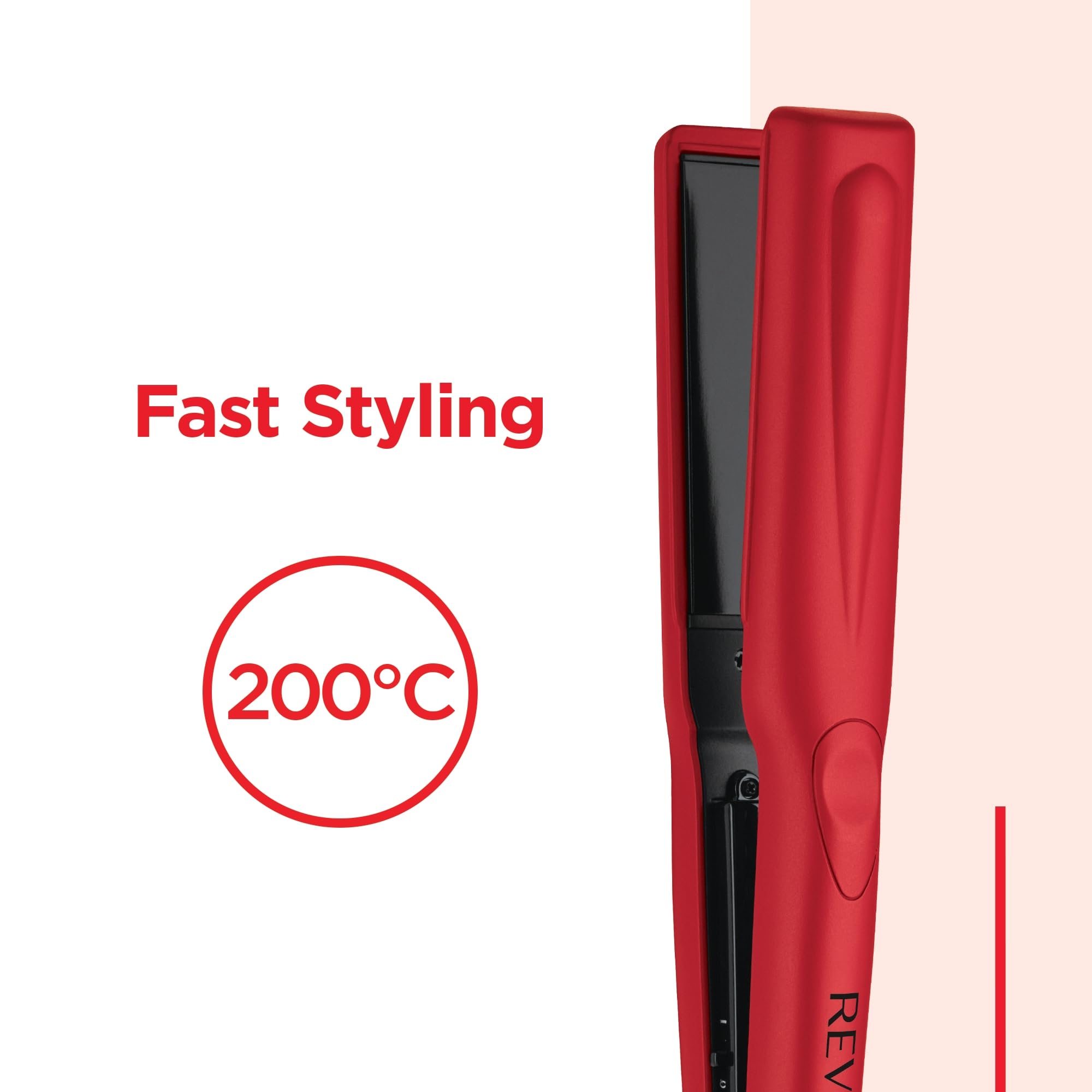 REVLON Ultra Straight and Smooth Styler Set (200°C Fast Styler with Ceramic Plates Gift Set including Brush and Storage Pouch) RVST2176GP - Image 3