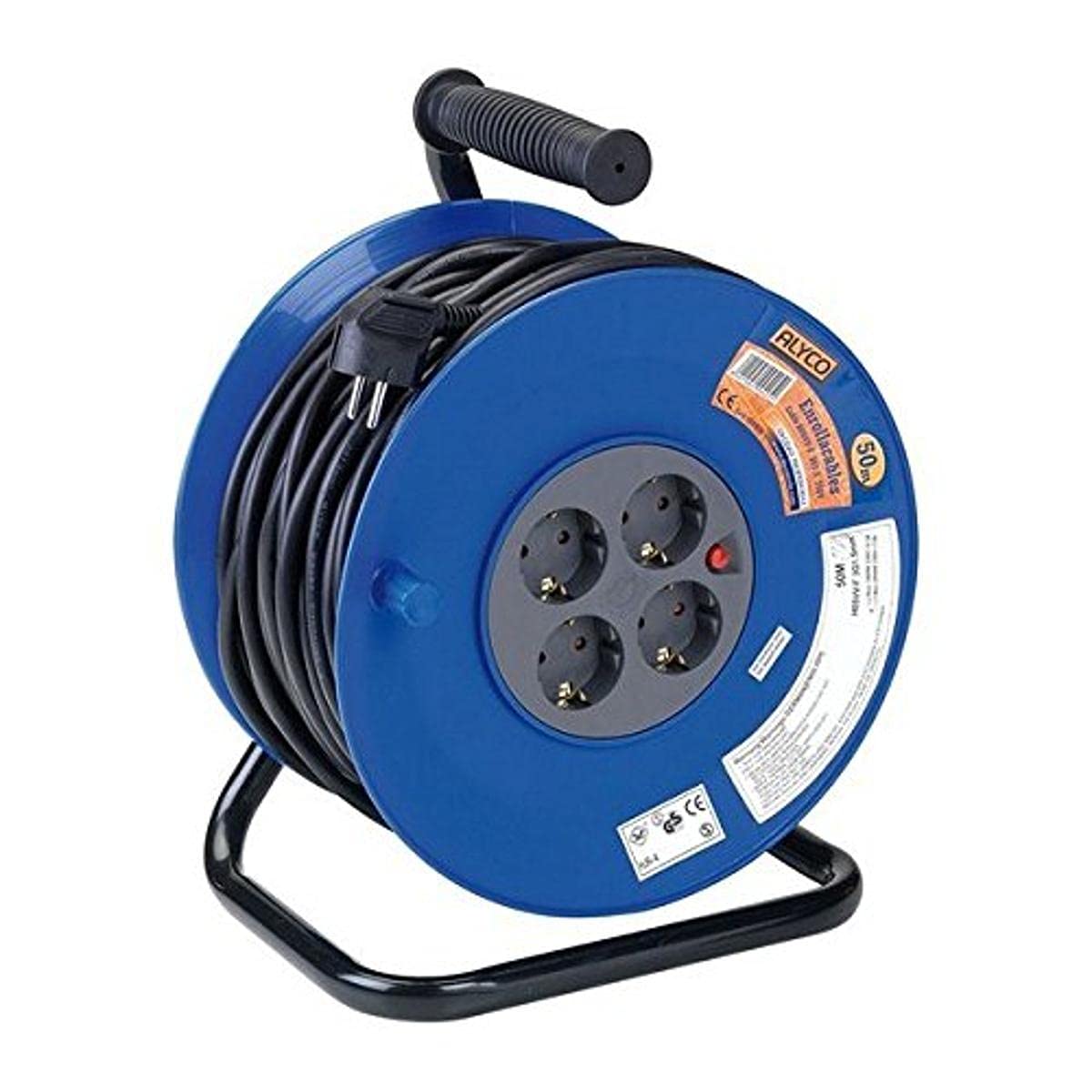 Alyco 199400 - Enrollacables 25 metros cable tipo H05VV-F 3G 1.5 mm2 clase IP20