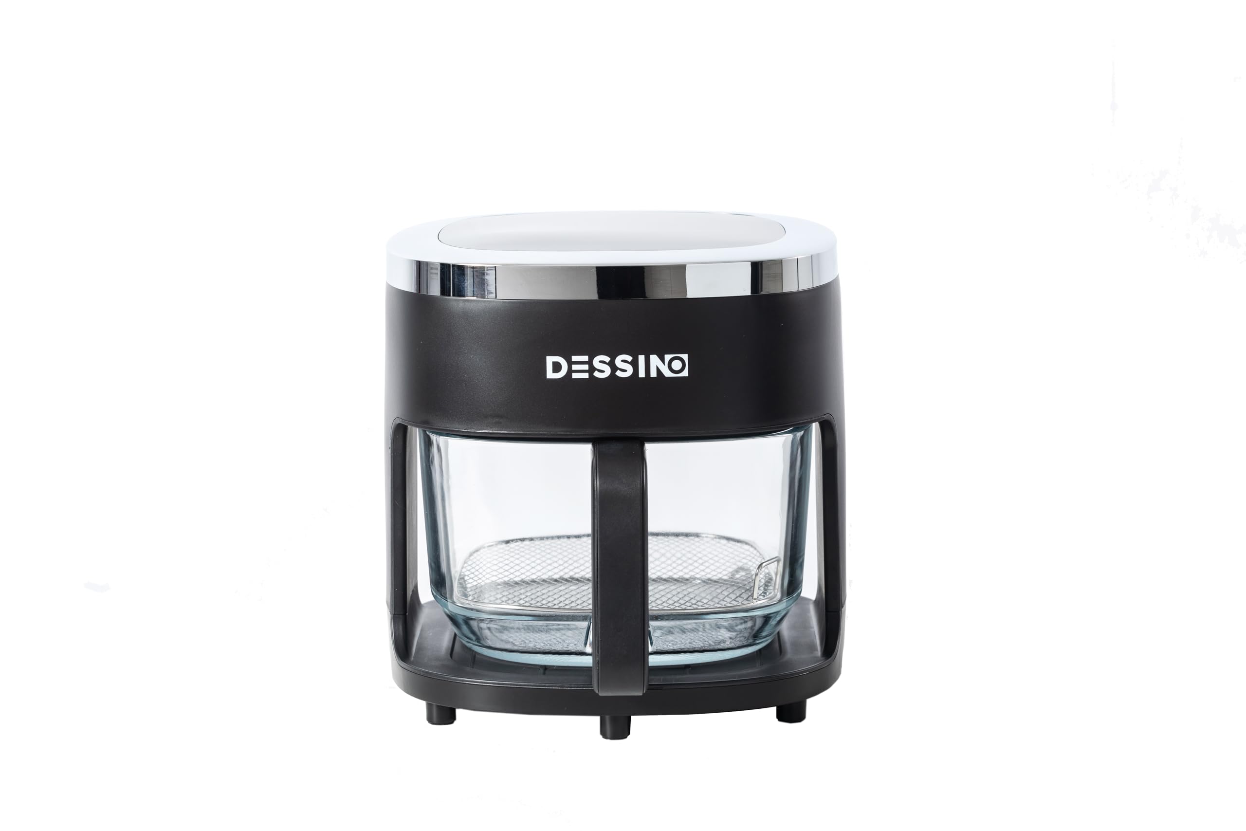 Freidora de Aire Digital Sin Aceite 4,2L,Sin Precalentamiento y Desconexión Automática,Cesta de Cristal con Visión 360°,Pantalla Táctil,Capacidad 5-6 Raciones,6 programas,Limpieza Fácil,1300W