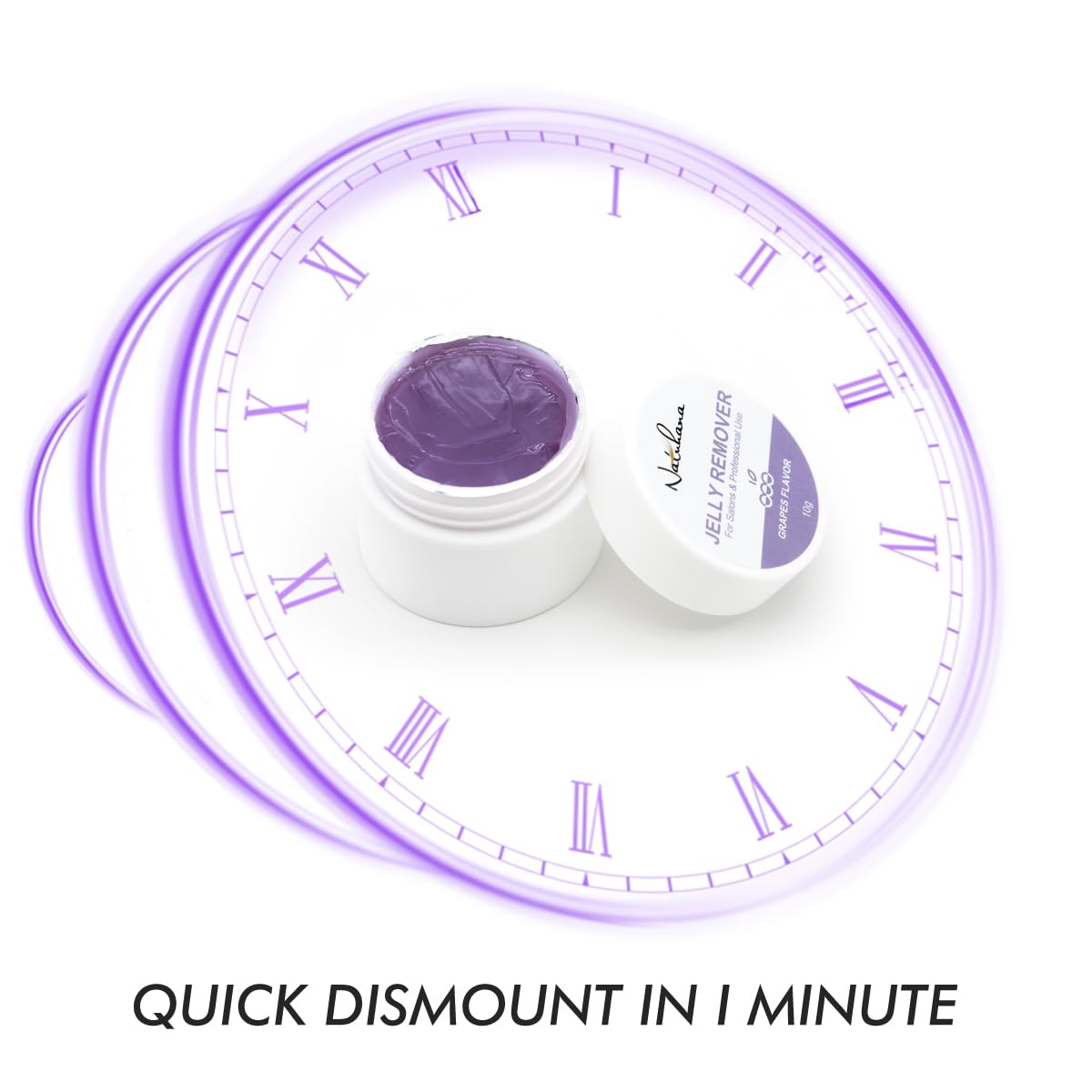 Eyelash Extension Remover, 10g Lash Jelly Remover per le estensioni delle ciglia, rimozione delle estensioni delle ciglia a bassa irritazione (gusto uva)