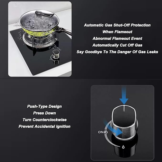 Estufa de Gas 1 Puesto 43x33 cm Empotrable miniatura 6