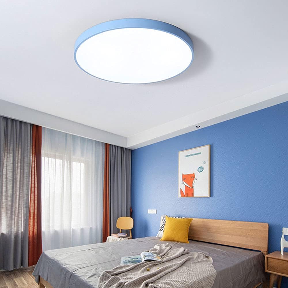 LED Round Ceiling Light Macaron Ceiling Lamp Tri-Tone Light Ultra-Thin Energy Saving Energy Saving Embedded Installation Close to Ceiling Light Fixtures Modern Minimalist Bedroom Living Room
