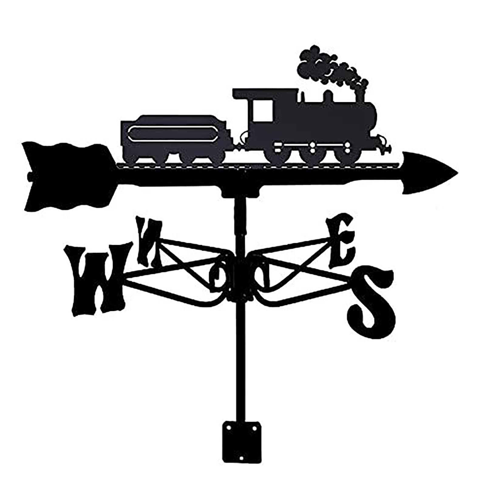 ANCNA Weathervane with Train Ornament, Garden Stake Weather Vane Professional Measuring Tool Garden Yard Easy to Assemble Wind Direction Indicator
