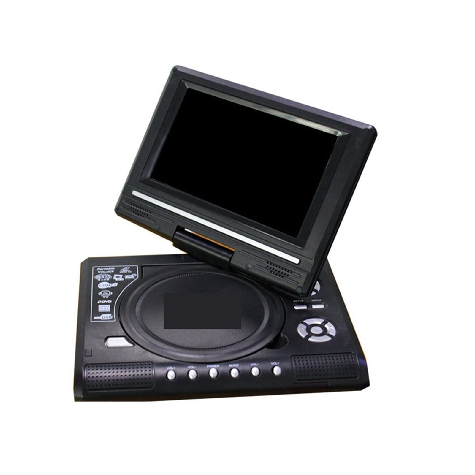 Mini Reproductor de DVD Disco CD Digital Escritorio 7,8 Pulgadas con Control Remoto para Coche y niños