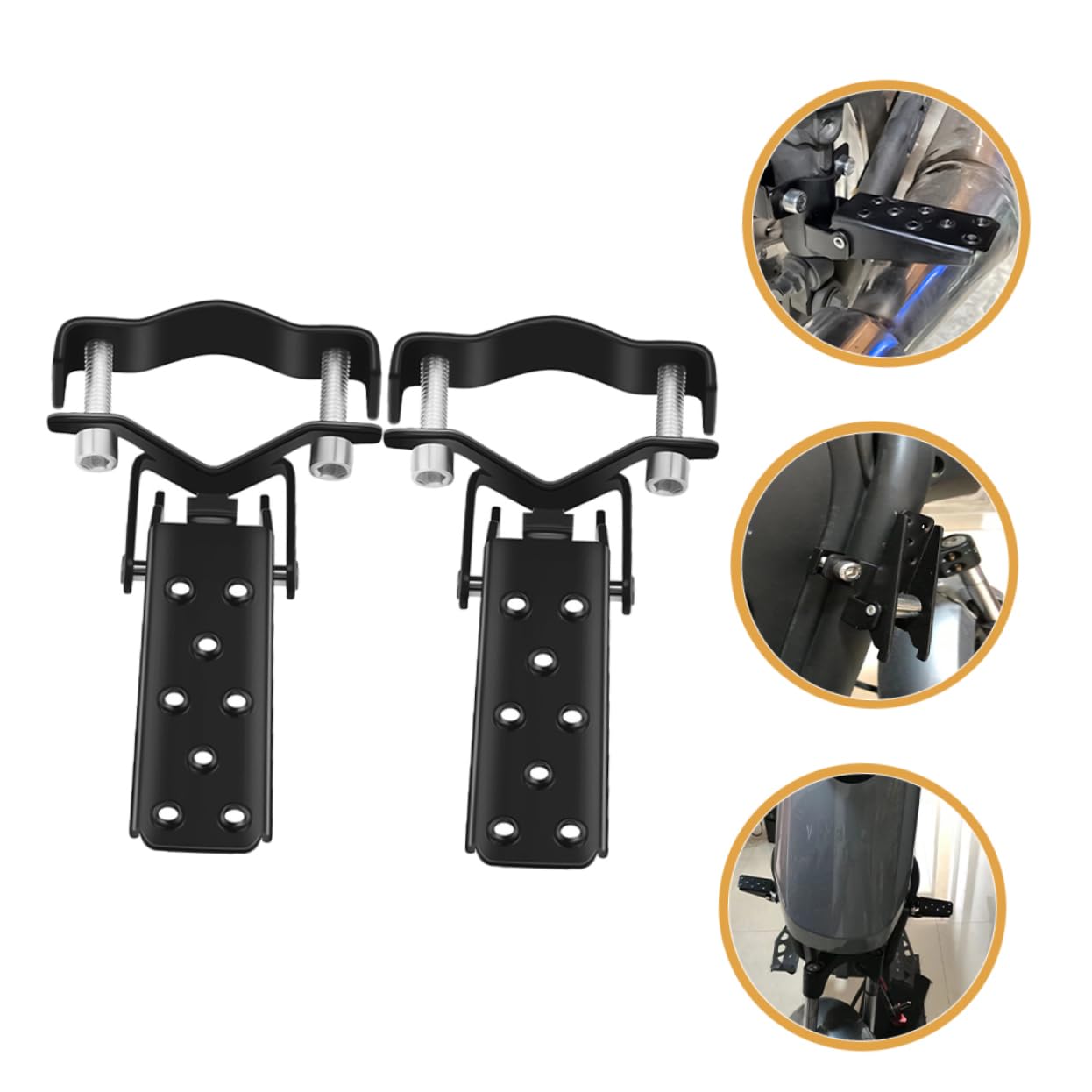 PRETYZOOM 4 Pairs Cycling Rear Bicycle Foot Stands Non-Slip Rear Seat Footrest Pedals Bike Pegs