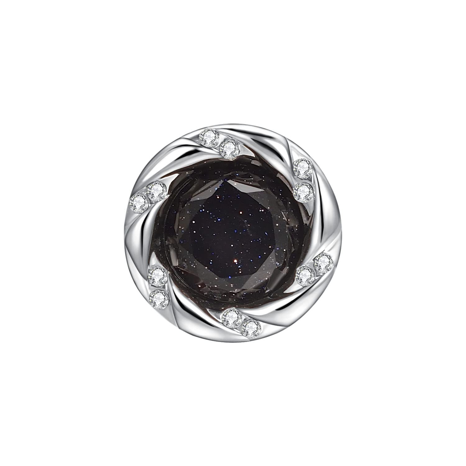 runootPRMagnetic Tie Clip for Men Blue Sandstone Gold Star Tie Bar Wedding Holiday Jewelry Gift