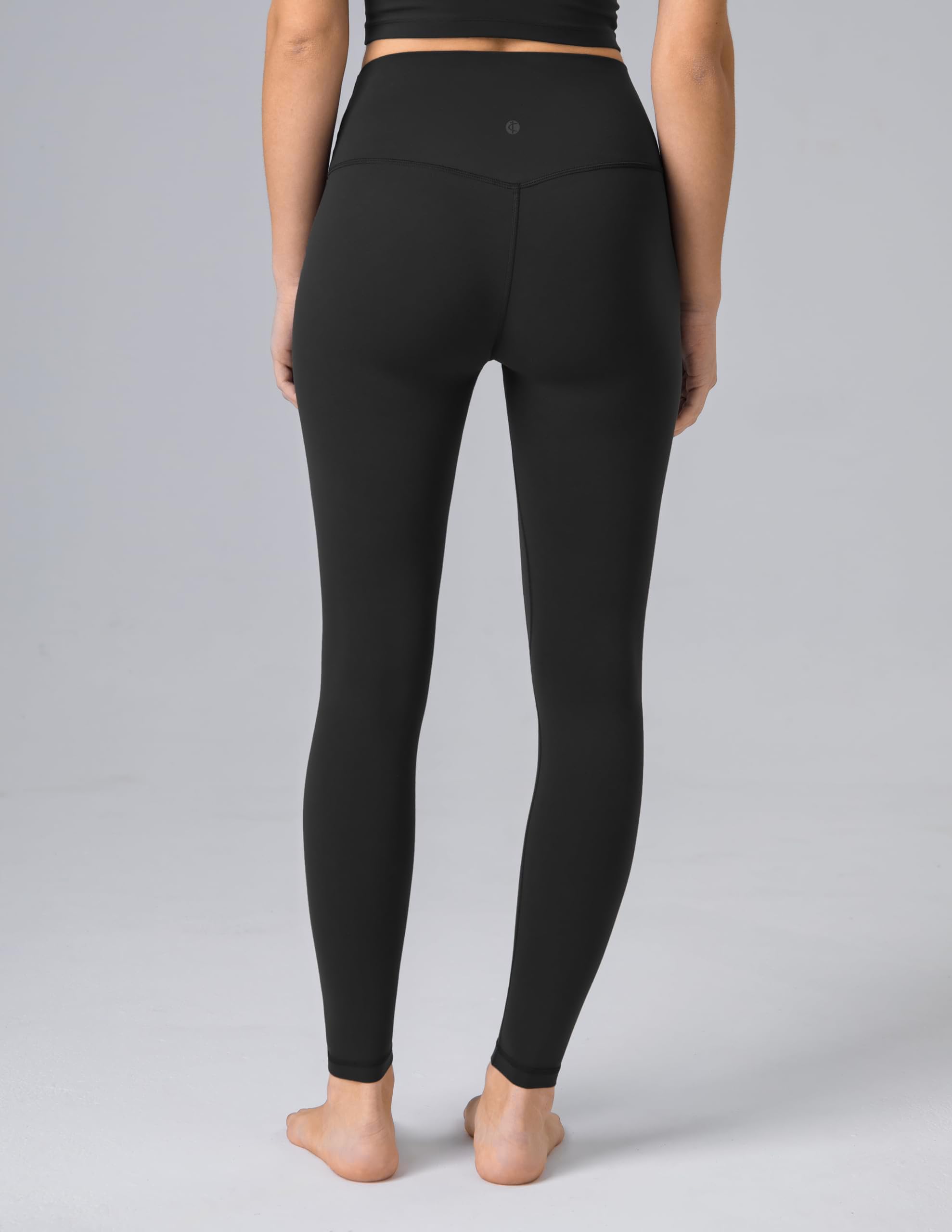 Colorfulkoala Dreamlux Leggings Yoga Mujer sin la Costura Delantera 28 Pulgadas / 71 cm, Negro, M