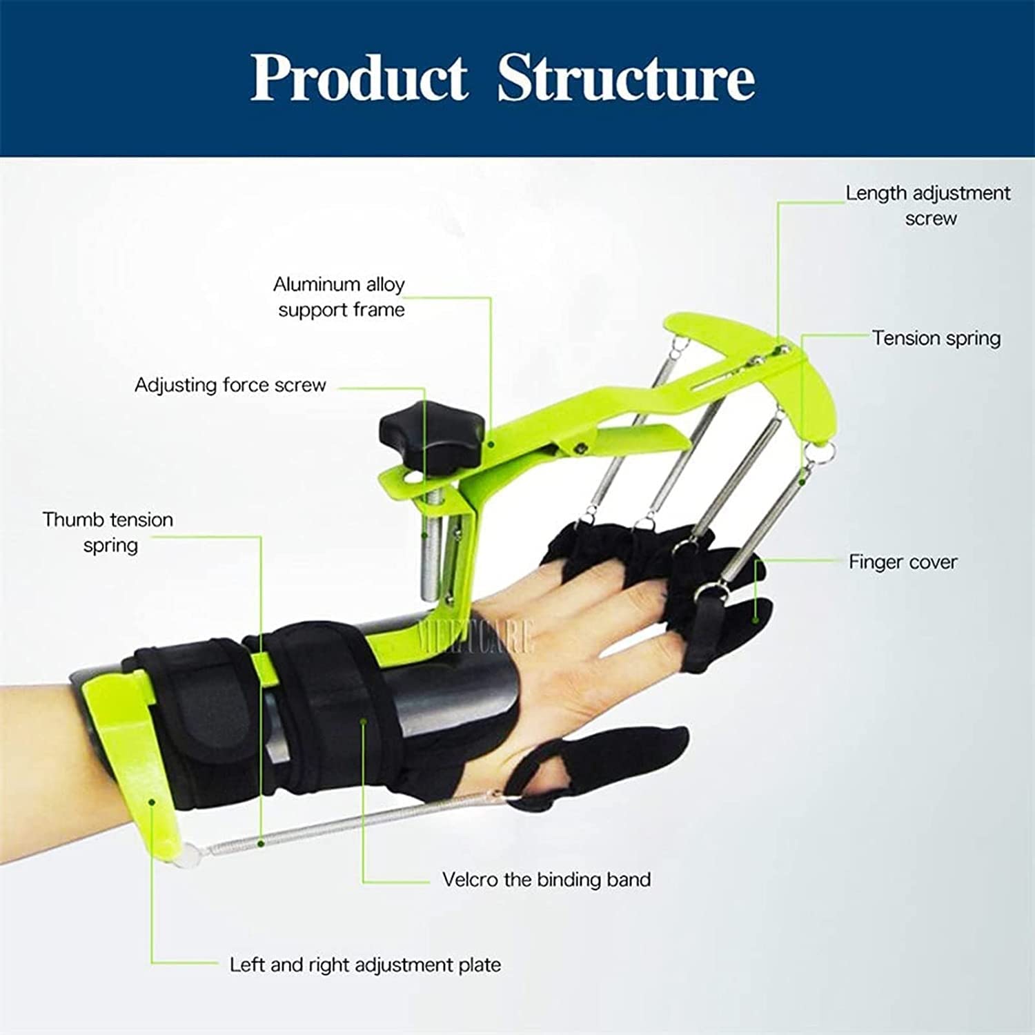 Ortesis Protectora de Férula para Dedos, Rehabilitación de Manos Ortesis de Dedo, para Accidentes Cerebrovasculares Pacientes con Hemiplejia
