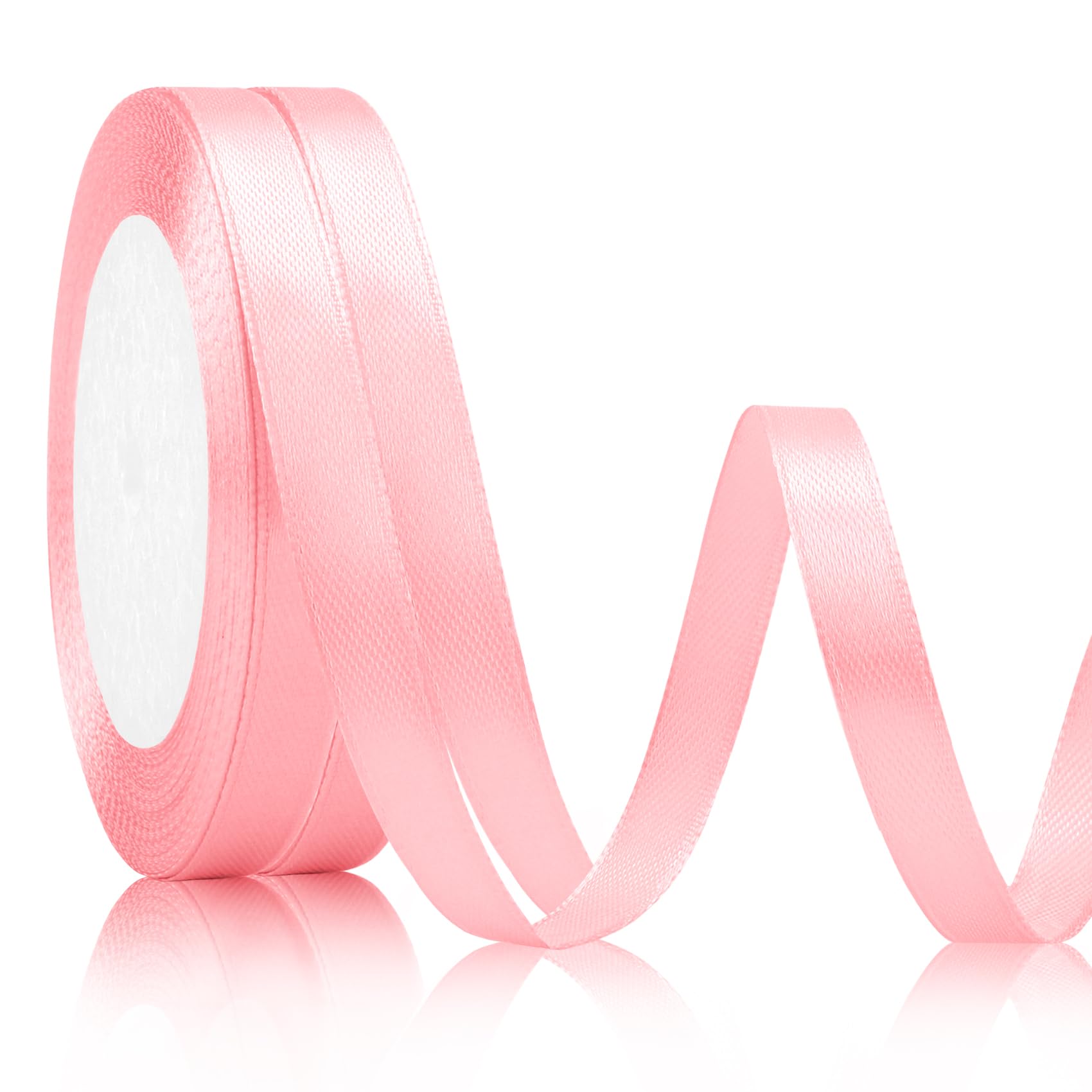 Satinband Rosa 2 Rollen 1cm Geschenkband 23m Schleifenband Satinbänder Geschenkbänder Dekoband Band Für Geschenkverpackung Brautstrauß Basteln Geburtstag Hochzeit Dekoration