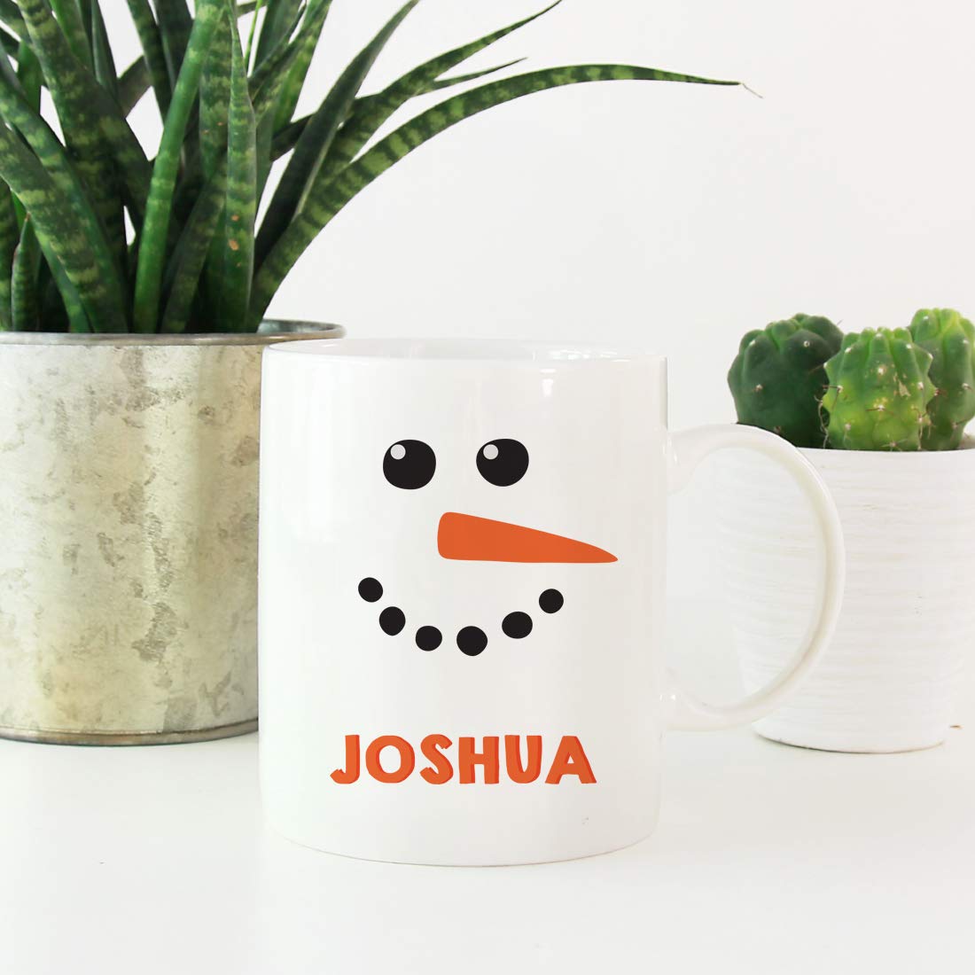 Personalized Kids Christmas Hot Chocolate Mug – 11oz Stainless Steel Camp Cup, Snowman Design, Gift Boxed - View #4