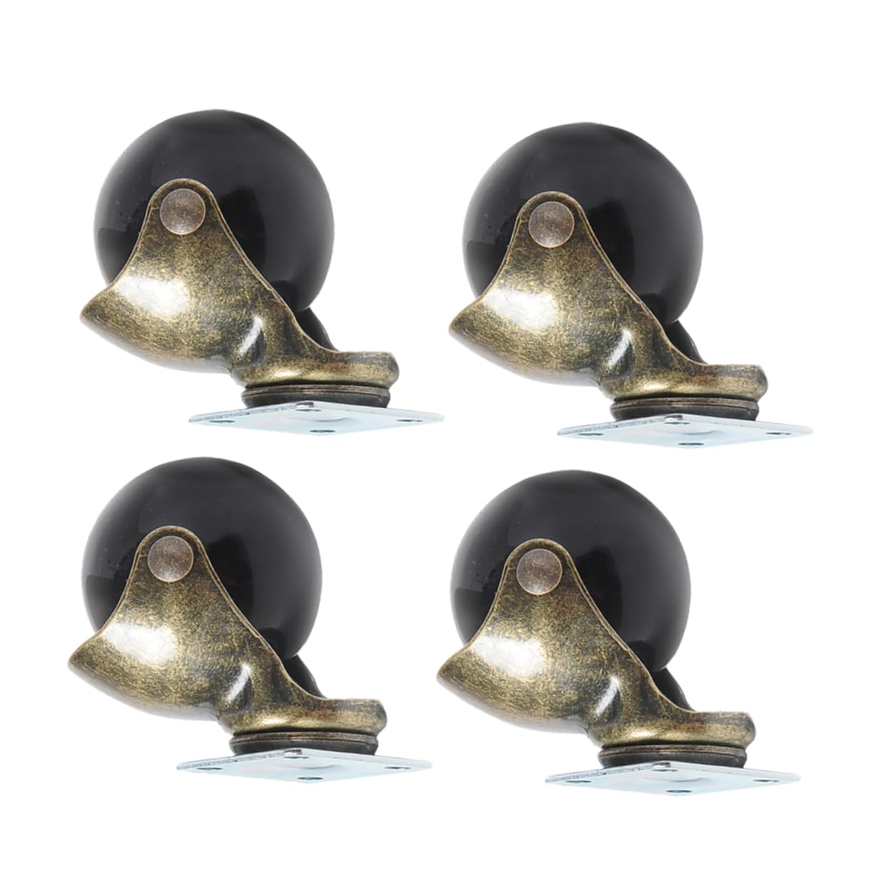 HORIALENCE 4 piezas Ruedas Silenciosas para Muebles de Ruedas Giratorias con Base Plana para Sillas y Equipos Instalación Protección para Pisos Duro