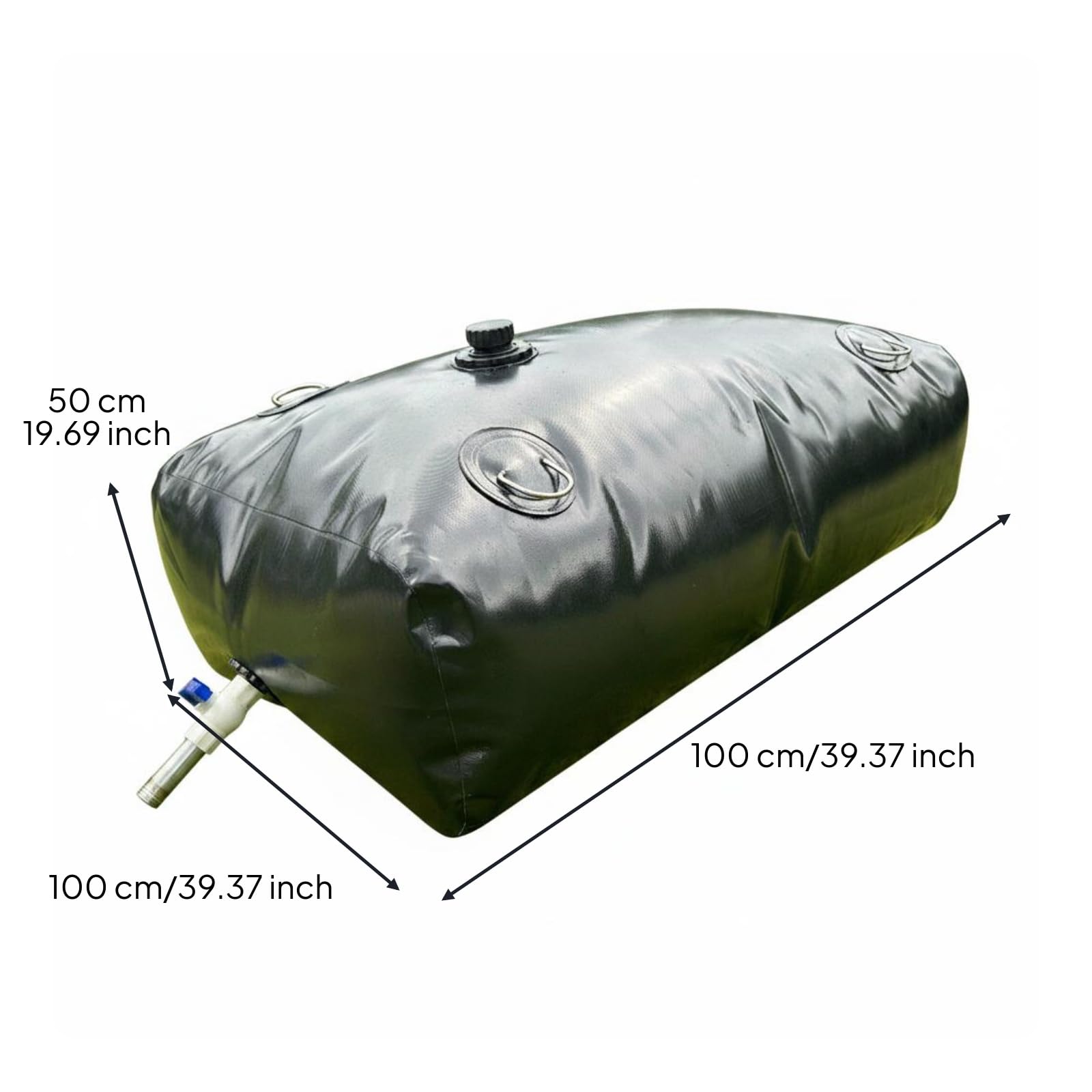 Harilla Bolsa de Almacenamiento Plegable Recipiente Flexible Depósito Portátil Almacenaje Fácil Material PVC Resistente Adecuada para Granjeros Trabajo Rural Conducción