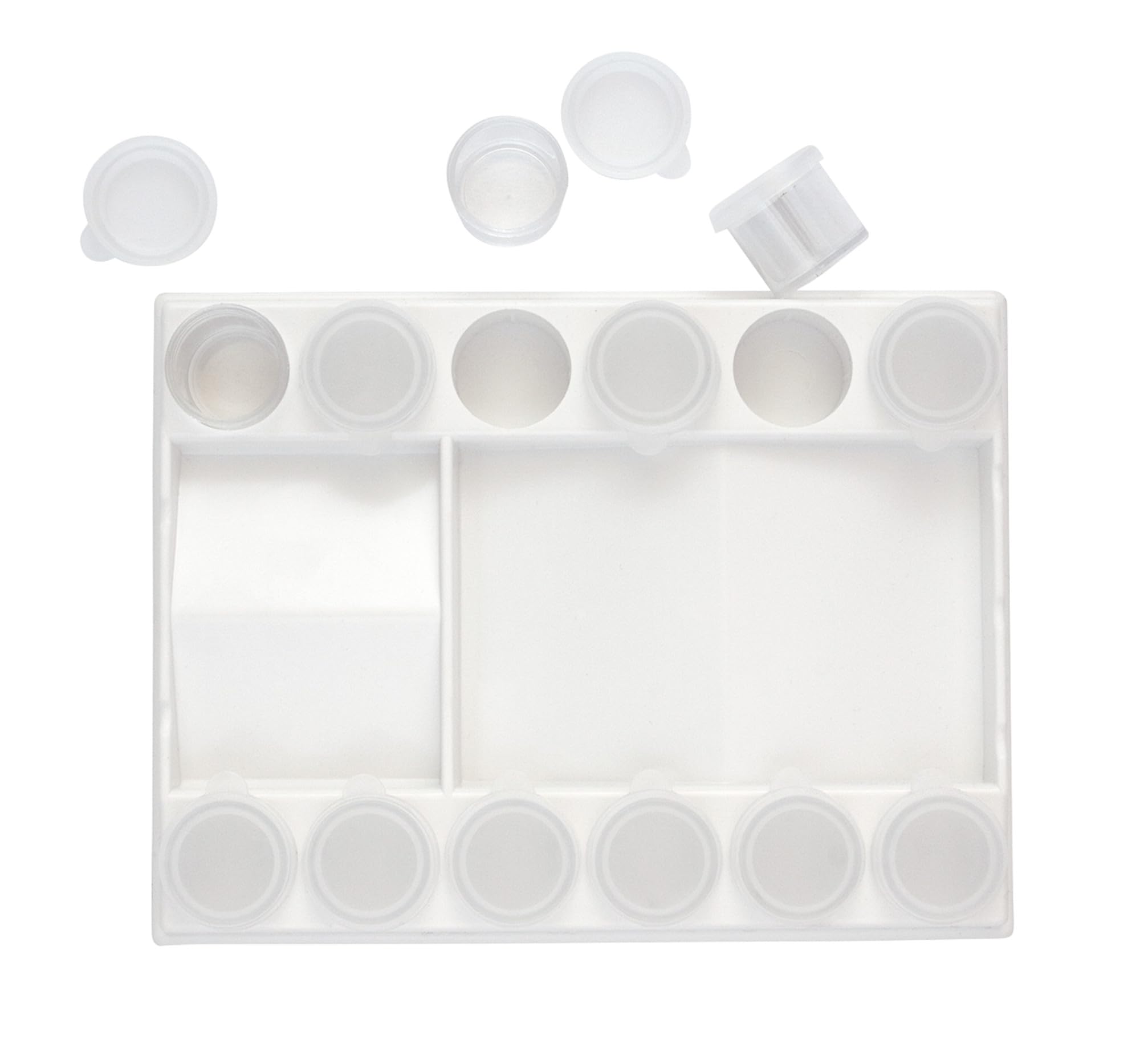 Jack Richeson Plastic Palette with Cups, 6 X 8 in, 12 Wells - Image 2