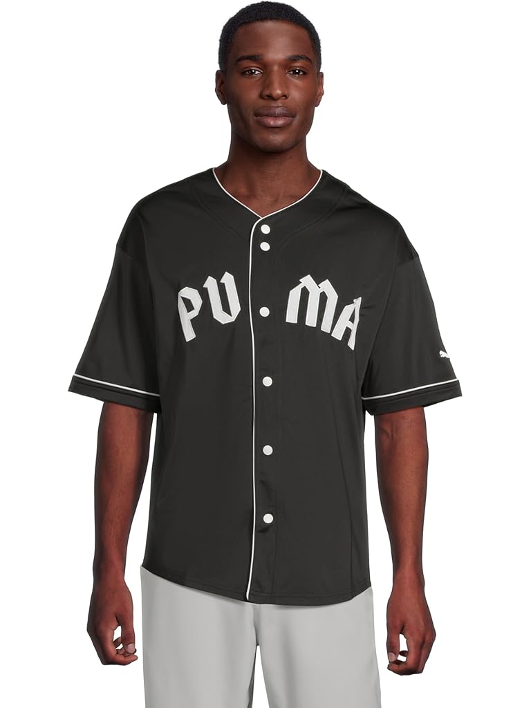Black PUMA Oversized Lifestyle Baseball Jersey
