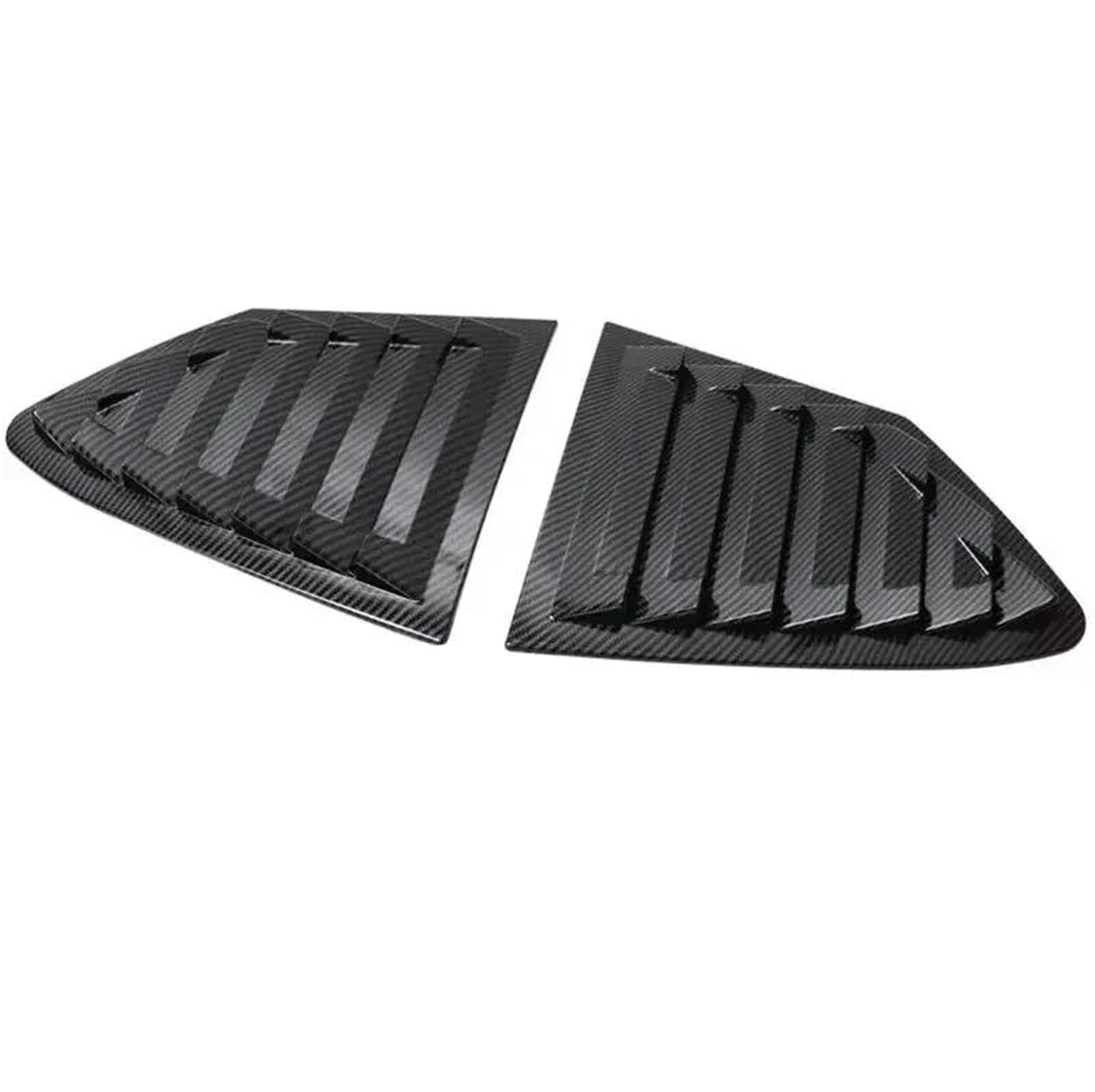 HGPVPKZAZD Car Rear Window Spoiler Tail Wing For Focus 2019-2023 Sedan Hatchback Car Rear Louver Window Side Shutter Cover Trim Sticker Vent Scoop Rear Window Side Splitter Wing(Carbon Fiber look)
