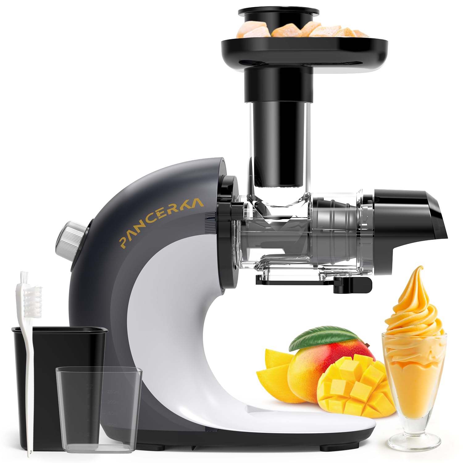 Frozen Fruit Sorbet Maker - Soft Ice Cream Maker for Healthy Vegetarian and Dairy Free Snacks Easy to