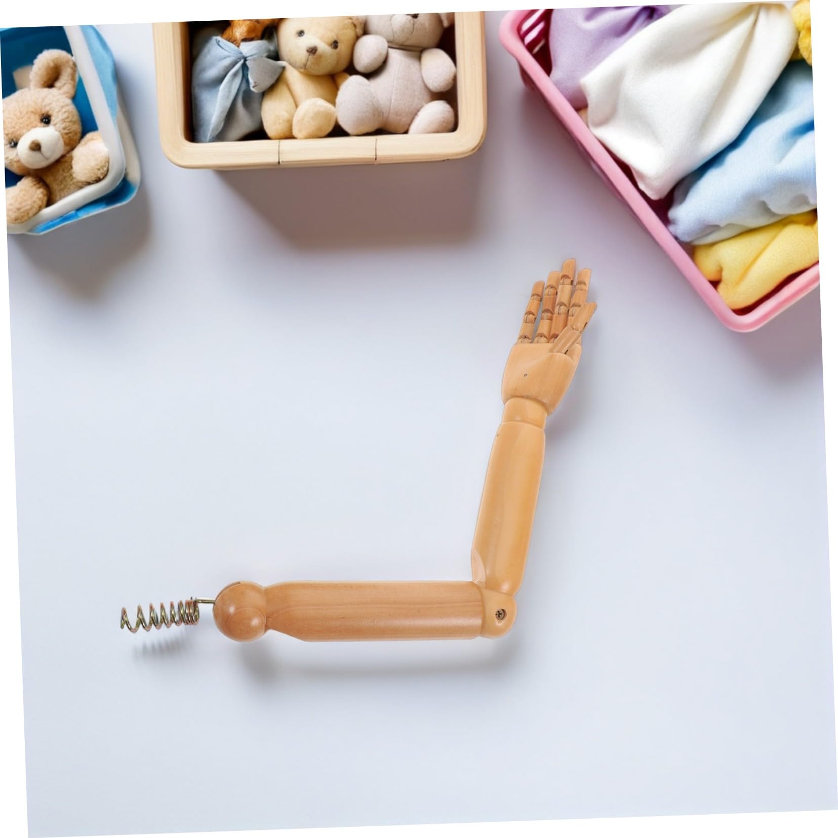 Homoyoyo Brazo de Maniquí Articulado de Madera para Niños, 1 Par | Color Caqui, Juntas Móviles, Montaje Sencillo, para Modelos Educativos, Clases de Arte y Títeres