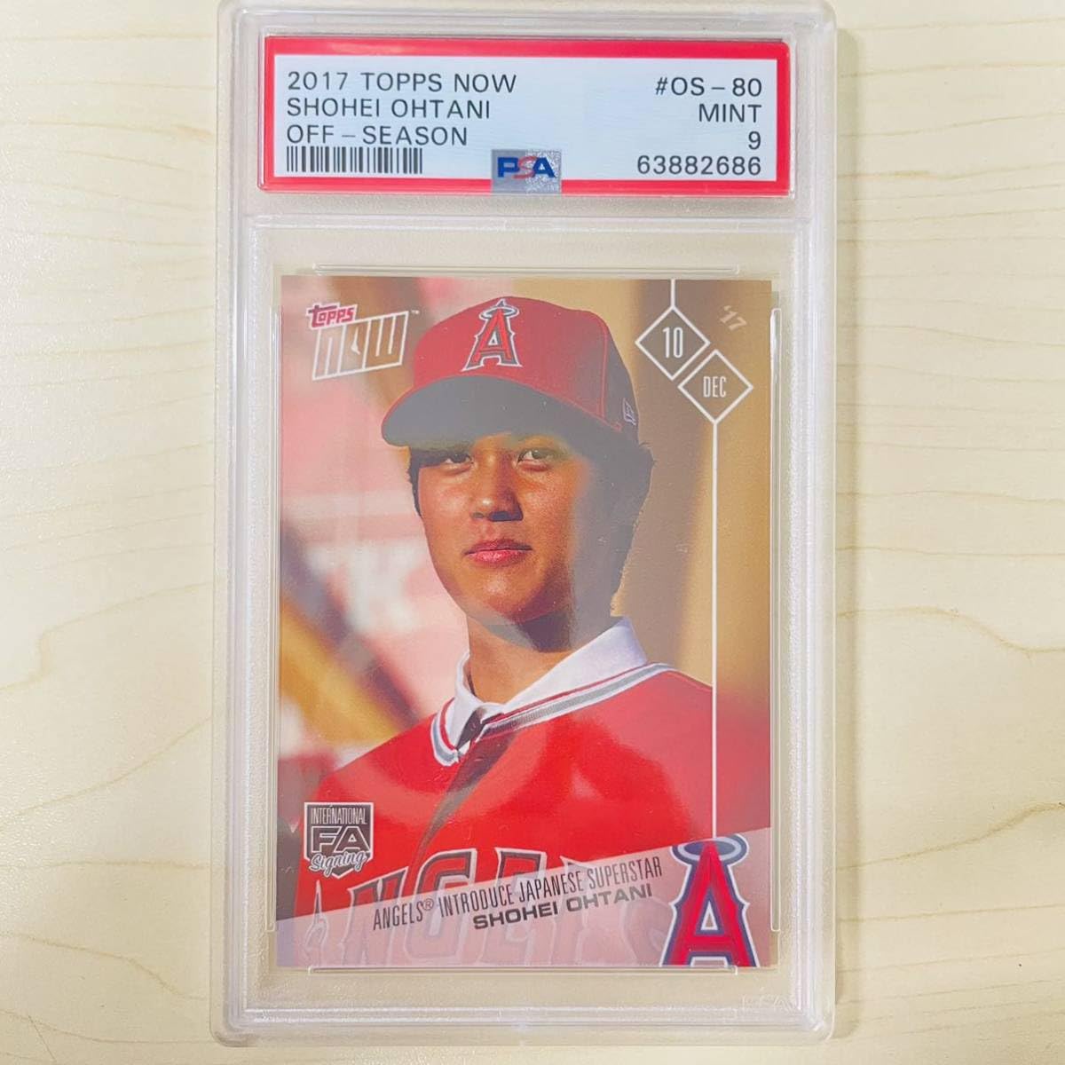Amazon.co.jp: PSA9 大谷翔平 Topps Now 入団会見 OS-80 ルーキー 