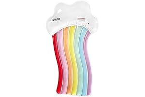 FUNBOY Giant Inflatable Rainbow Cloud Pool Float