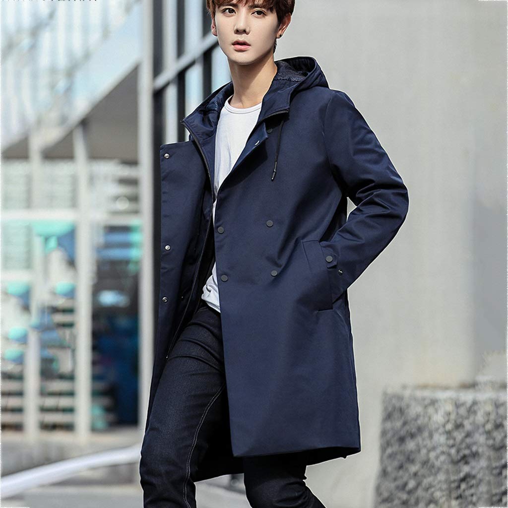 Trench Pour Homme Grandes Tailles, Manteau Mi-long Classique