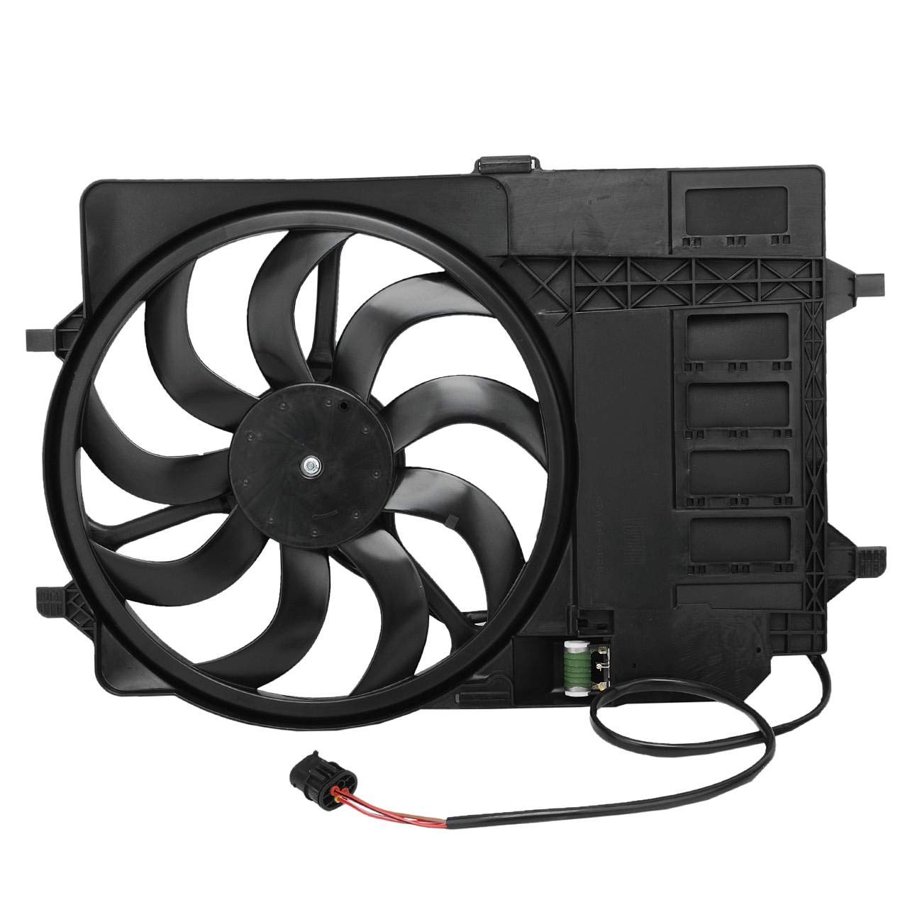 AWPWAY Radiator and Condenser Cooling Fan Front Side Assembly L4 4Cyl for Mini for Cooper 1.6L 2003-2008 TOPT1229001 17117541092 SG1821
