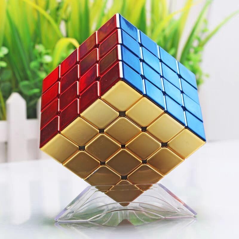 Image of HAWKISTER Kids Sengso Legend 4x4 Metallic Speed Cube Metallic 4x4x4 Magic Cube Puzzle