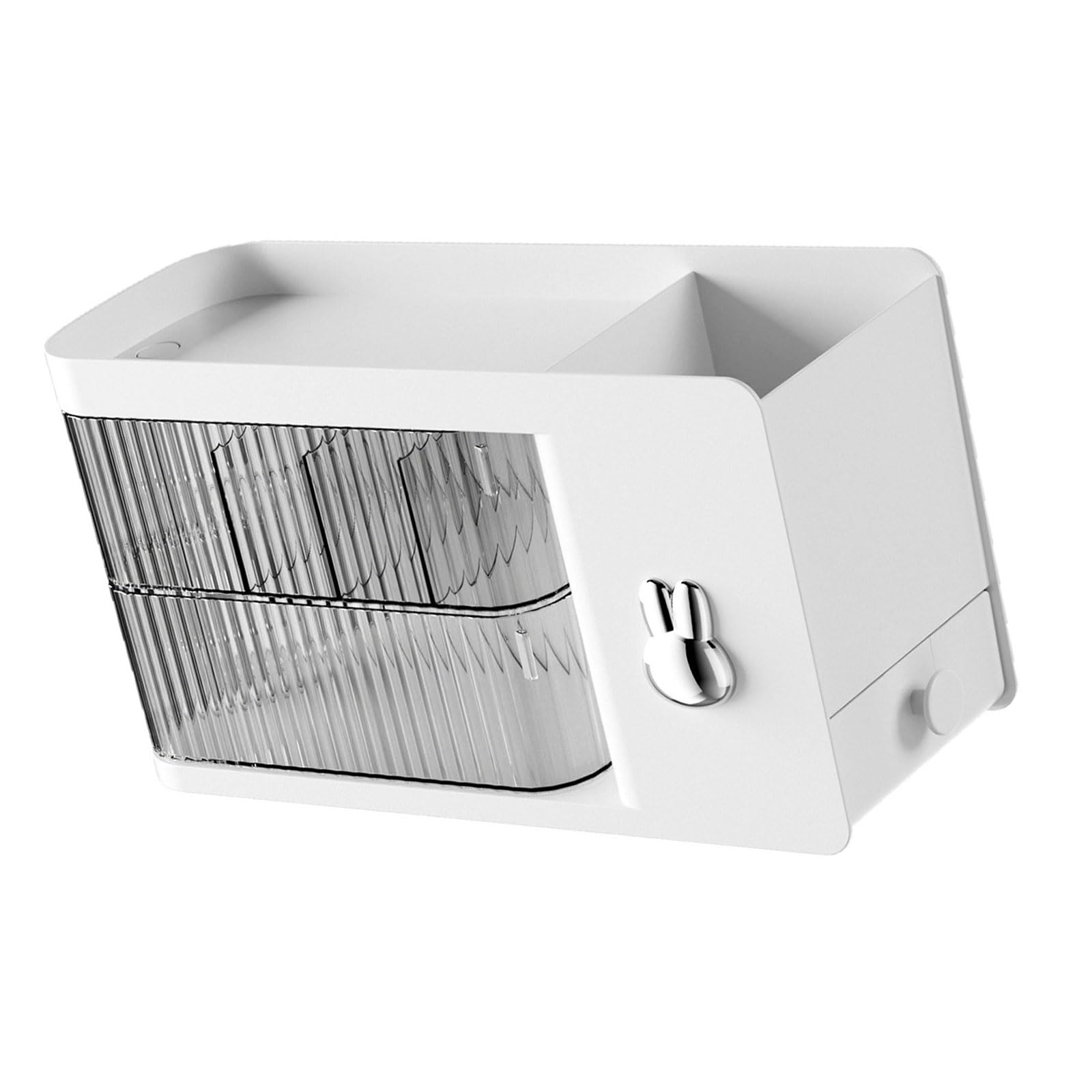 HDOYTXXM Modern Rotating Cord Holder Charging Cable Storage Box with Compartments Space Saving Desktop Shelves Rotating Wall Mounted Data Cable Storage