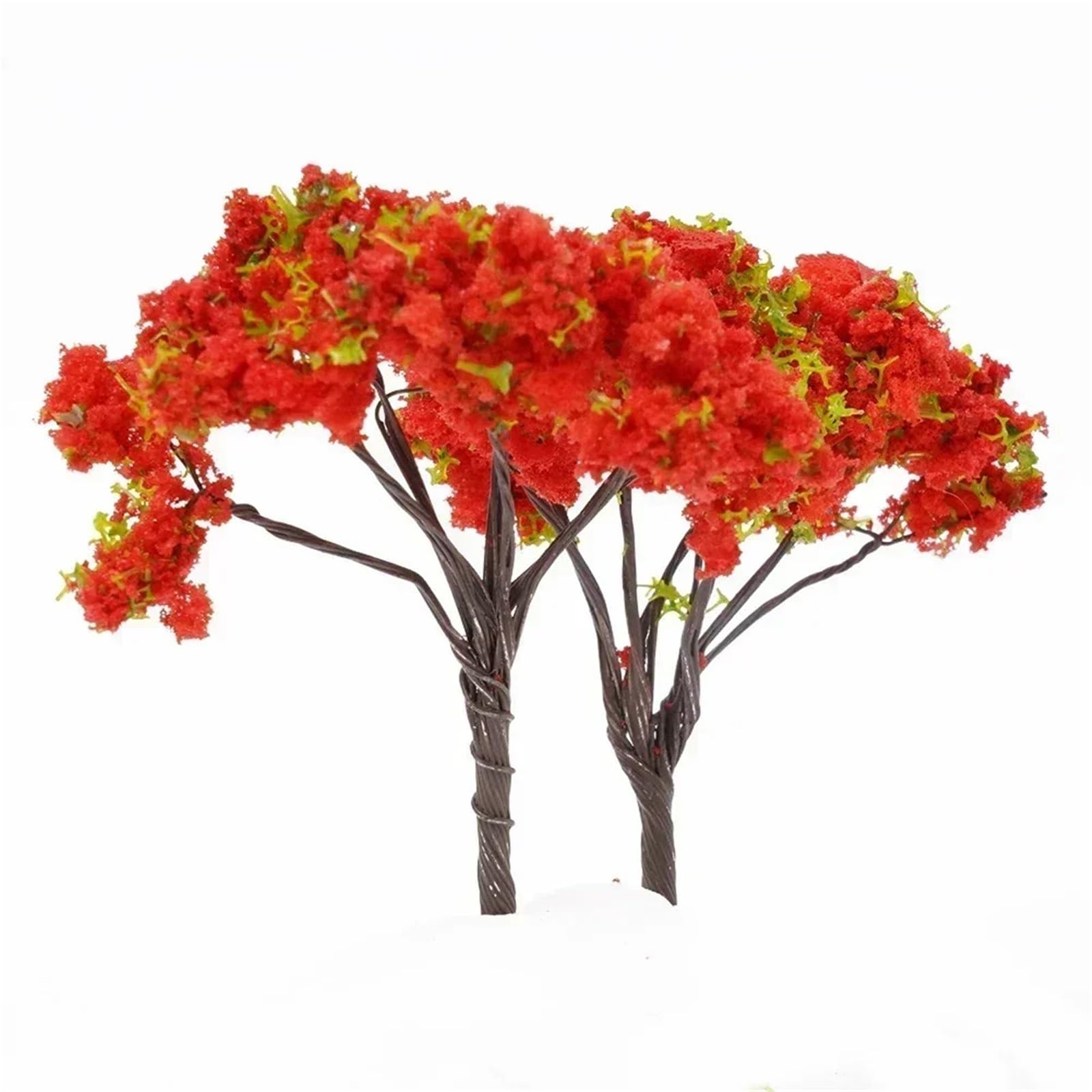 SPPEOUKJ 10pcs Plastic Model Train Artificial Miniature Tree Scenery Railroad Decoration Building Landscape Accessories