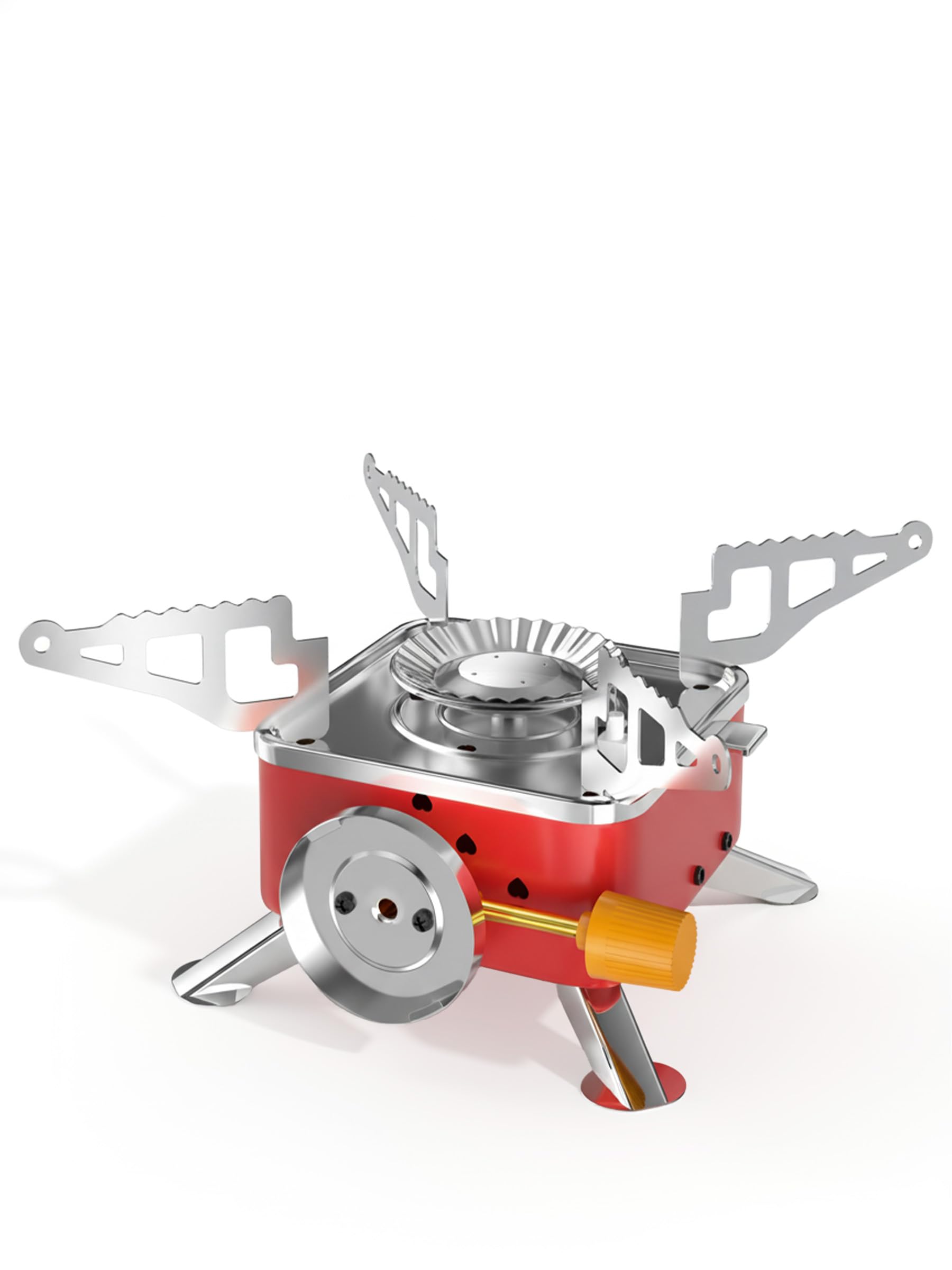 SYIPO Portable Camping Stove, Ultralight Backpacking Stove with Stable Support Wind-Resistance Camp Stove, Mini Outdoor Folding Metal Camping Gas