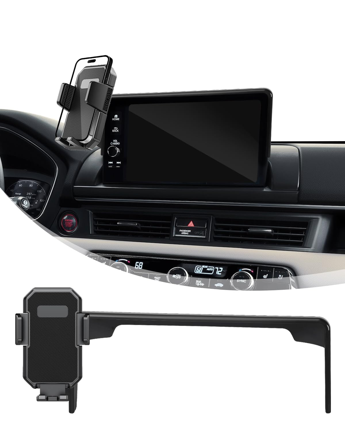 PZK Car Phone Holder for Honda CRV/HRV 2023-2026 Accessories 7/9'' Screen