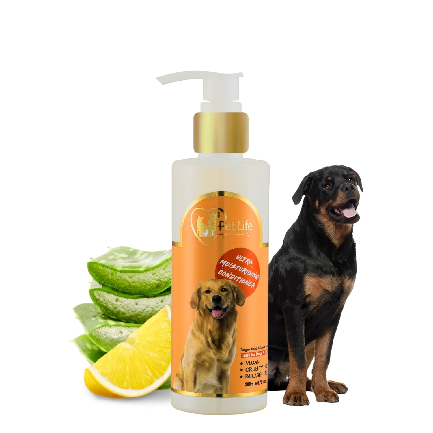 Pet Life Organic Ultra Moisturising Dog Conditioner for Rottweiler Dog | Shiny & Healthy Coat | Silky, Soft & Smooth Hair Suitable for All Type of Dog & Puppy, Paraben Free – 200 ml (B0CBKNL2KK) Amazon Price History, Amazon Price Tracker