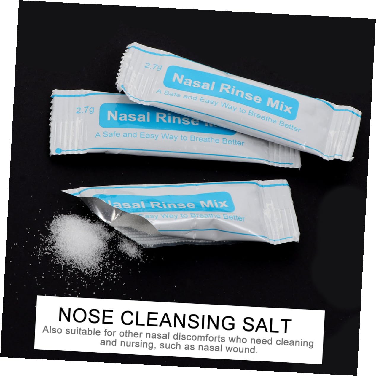 Hohopeti Paquetes de Sal para Enjuague Nasal 40 Sobres Fáciles de Usar Sal Protectora para Limpieza Nasal en Trabajo Profesional y Campo Especial