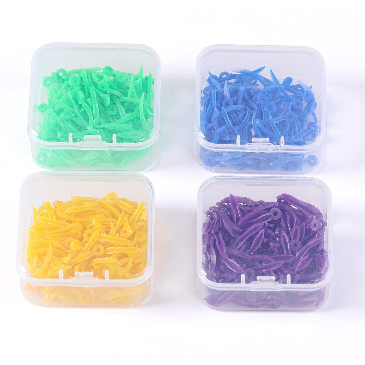 Danlai Mix Color 400Pcs Disposable Dental Fixing Wedge With Hole Plastic Dentistry Tooth Gap Wedge For Dental Restoration