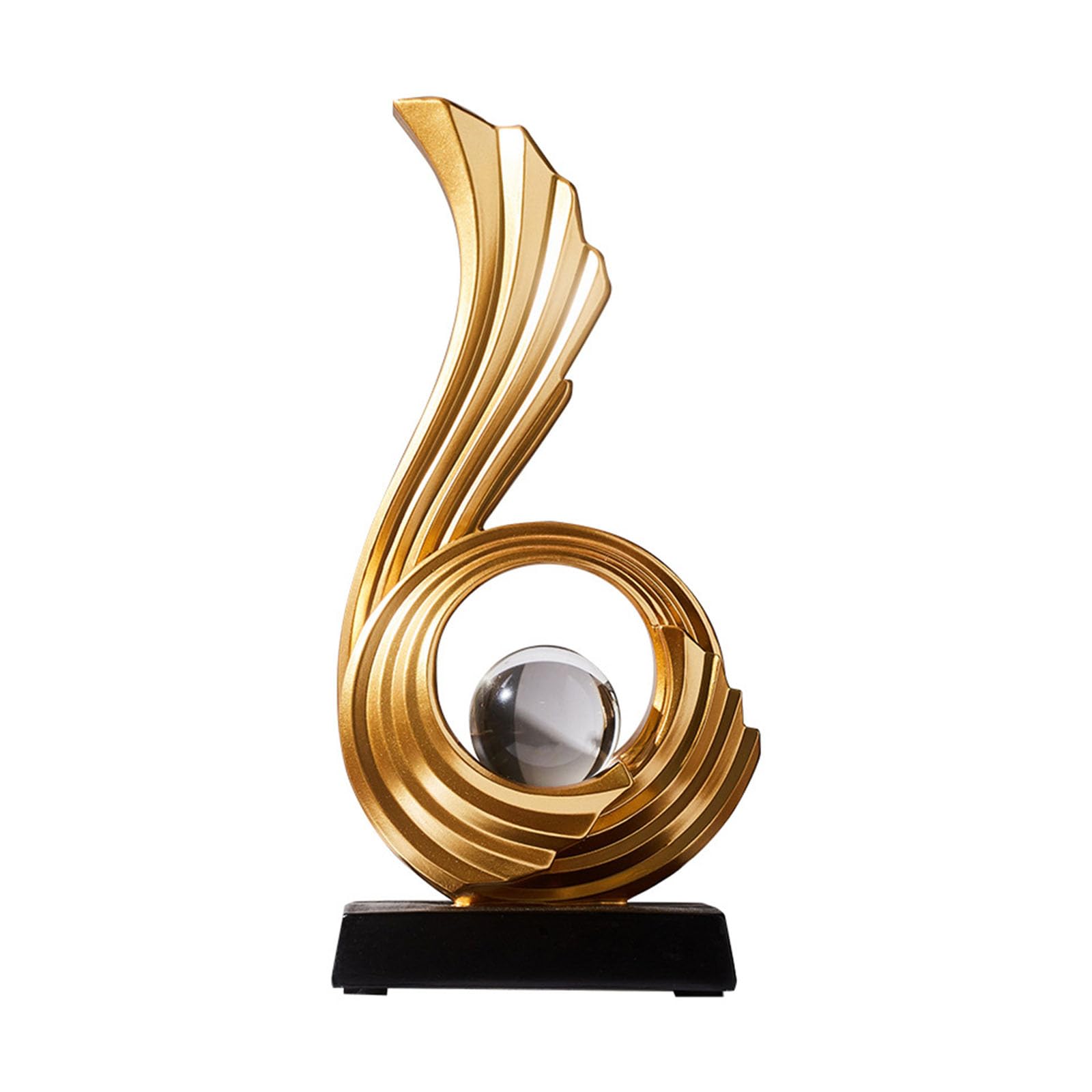 Skulptur Deko, Abstrakte Kunst Statue, Dekoration Wohnzimmer, Schlafzimmer Deko, Modern Wohnung Dekoartikel Skulpturen,Golden j
