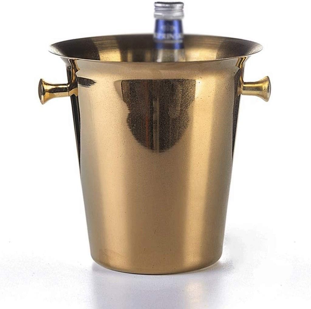Cubitera Botella Vino Cubo de Hielo Aislado, Cubo de Acero, contenedor de Almacenamiento para Cubitos de Hielo, Ideal para el hogar, Bar, Fiestas, Cerveza fría, Botella de Vino y champán
