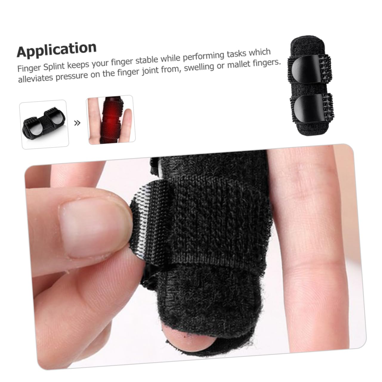 FRCOLOR Finger Strap Middle Finger Splint Carpal Splint Finger Protectors Finger Splint for Middle Finger Finger Joint Finger Extension Splint Joint Brace Aluminum Alloy Black
