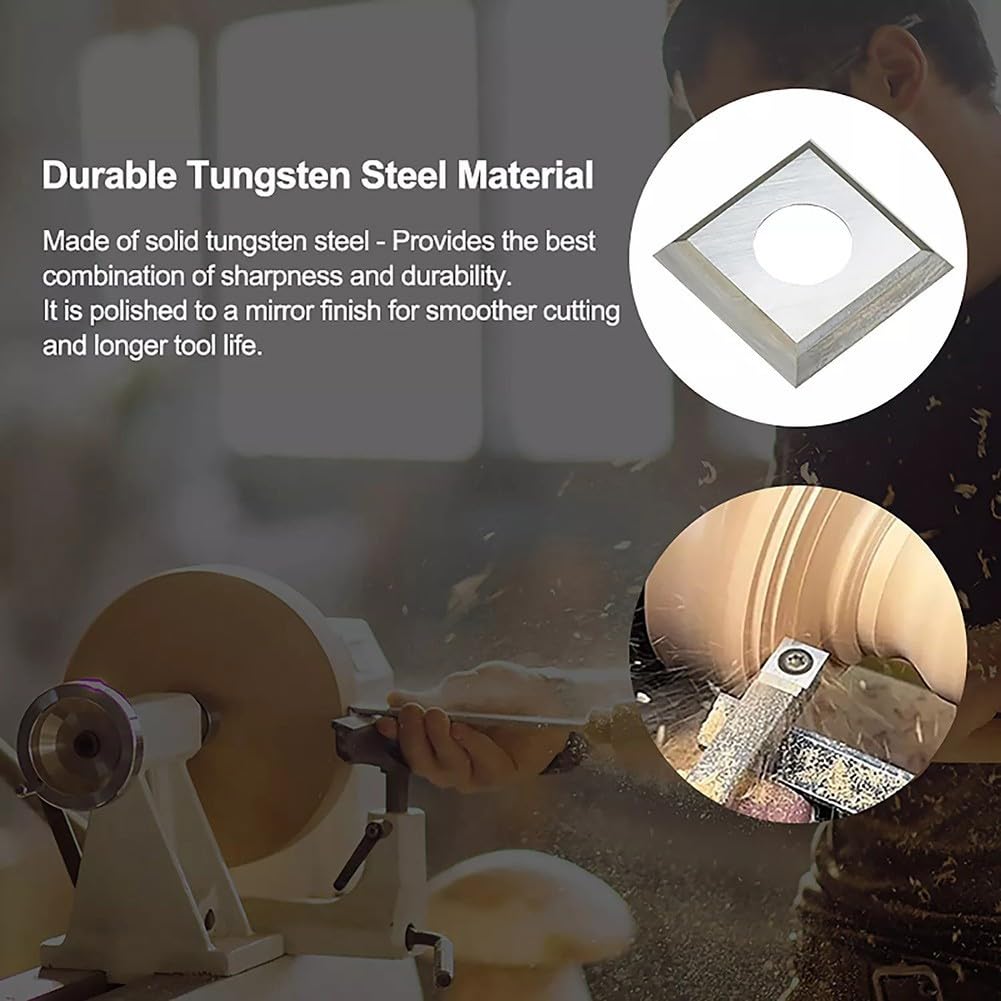 Lot de 10 inserts carrés en carbure de tungstène de 14 mm, angle de coupe de 30 degrés, pour l'entretien des fraises de toupie et la polyvalence des matériaux