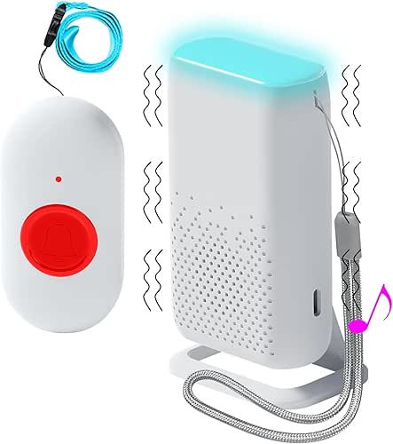 ALEENFOON Botón de Llamada de Emergencia para Personas Mayores, Vibración